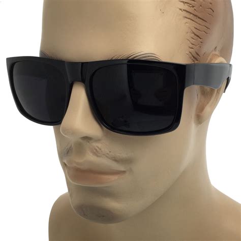 men's square sunglasses black|dark black sunglasses for men.